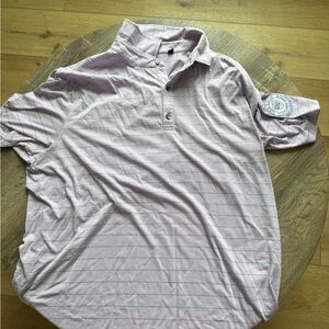 FootJoy Purple Striped Polo Shirt